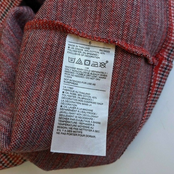 Janie Jack Red Ruffle Dress 6 Houndstooth July - Picture 8 of 8